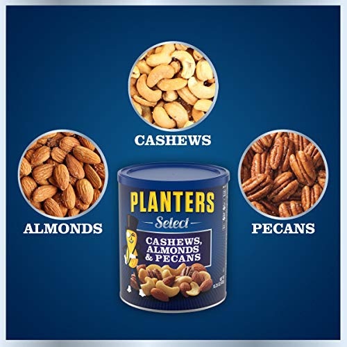 PLANTERS Select Cashews, Almonds & Pecans, 15.25 oz. Resealable Container - Salted Nuts - Kosher