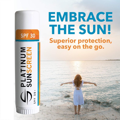  Platinum Sun Transparent clear Sunscreen Face Stick waterproof SPF 30+ Balm 0.56oz 17g