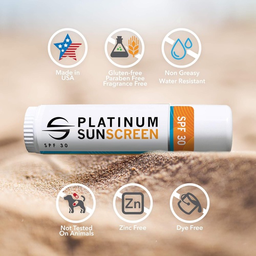  Platinum Sun Transparent clear Sunscreen Face Stick waterproof SPF 30+ Balm 0.56oz 17g