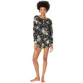 Plush Ultra Soft Floral Henley Pajama Set