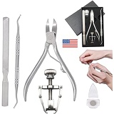Pnrskter Ingrown toenail tool & Kit, Pedicure Tools, Professional Stainless Steel Ingrown Toe Nail Correction Tool, Nail File Clipper Lifter Corrector.