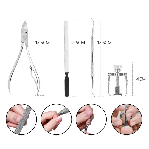  Pnrskter Ingrown toenail tool & Kit, Pedicure Tools, Professional Stainless Steel Ingrown Toe Nail Correction Tool, Nail File Clipper Lifter Corrector.