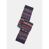 Fair Isle Cotton-Blend Scarf