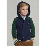 Fleece Hooded Baseball Jacket