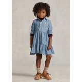 Tiered Chambray Shirtdress