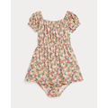 Floral Cotton Jersey Dress & Bloomer