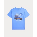 Car-Print Cotton Jersey Tee