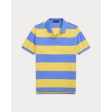 Striped Cotton Mesh Polo Shirt