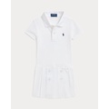 Nautical Stretch Mesh Polo Dress