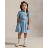 Belted Indigo Chambray Shirtdress