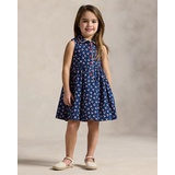 Anchor-Print Cotton Shirtdress