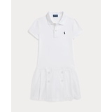 Nautical Stretch Mesh Polo Dress