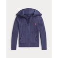 Mini-Cable Cotton Full-Zip Hoodie