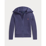 Mini-Cable Cotton Full-Zip Hoodie