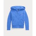 Mini-Cable Cotton Full-Zip Hoodie