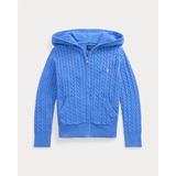 Mini-Cable Cotton Full-Zip Hoodie