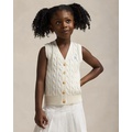 Cable-Knit Cotton Sweater Vest