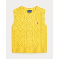 Aran-Knit Cotton Sweater Vest