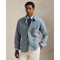 Indigo Hickory-Stripe Utility Jacket