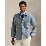 Indigo Hickory-Stripe Utility Jacket