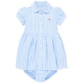 Polo Ralph Lauren Baby Girls Striped Knit Oxford Dress