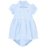 Polo Ralph Lauren Baby Girls Striped Knit Oxford Dress