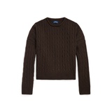 Cable-Knit Cropped Wool-Cashmere Sweater