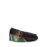 Crest Needlepoint Belt