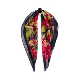 Dina Floral Silk Chiffon Square Scarf