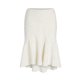Pinstripe Linen Fishtail Skirt