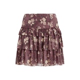 Floral Crinkle Georgette Miniskirt