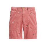5.5-Inch Embroidered Corduroy Short