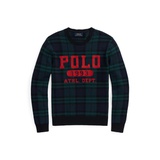 Logo Plaid Wool-Blend Sweater