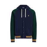 Fleece Hooded Baseball Jacket