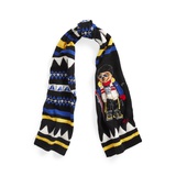 Polo Bear Geo-Motif Wool-Blend Scarf