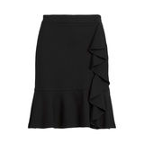 Ruffle-Trim Ponte Skirt