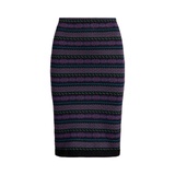 Fair Isle Cotton-Blend Pencil Skirt