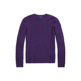 Cable Wool-Cashmere Crewneck Sweater