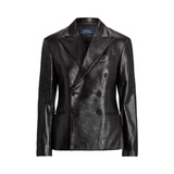 Double-Breasted Lambskin Blazer