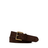 Suede Roller-Buckle Belt