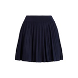 Sunburst-Pleated Merino Wool Skirt