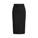 Short Curran Pinstripe Pencil Skirt