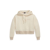 Logo Boxy Cable-Quilted Hoodie