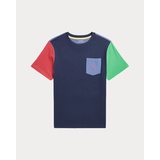 Color-Blocked Cotton Pocket Tee