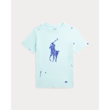 Big Pony Paint-Splatter-Print Cotton Tee