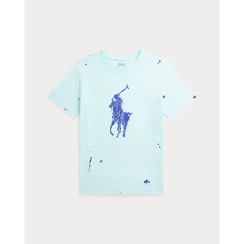 폴로 랄프로렌 Big Pony Paint-Splatter-Print Cotton Tee