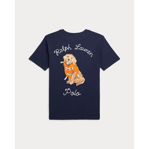 폴로 랄프로렌 Dog-Print Cotton Jersey Pocket Tee