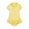 Ralph Lauren Childrenswear' Baby Girls Ruffled Cotton Polo Dress & Bloomer