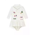 Ralph Lauren Childrenswear' Baby Girls Nevis Fair Isle Shawl Cotton Dress
