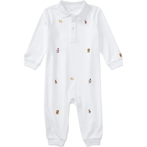 폴로 랄프로렌 Polo Ralph Lauren Kids Embroidered Cotton Coverall (Infant)